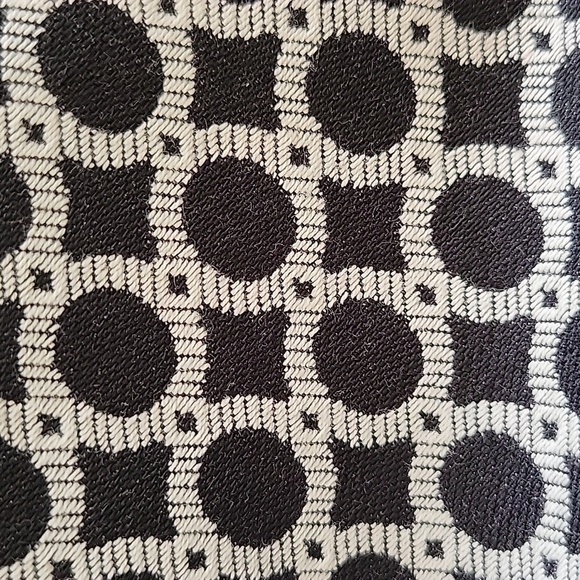 60s Retro Style NOTATIONS medium black with white circles jacket - Picture 3 of 5